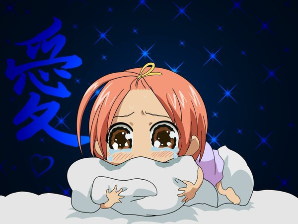 Anime picture 1600x1200 with sumomomo momomo momoko kuzuryu highres wallpaper tears chibi