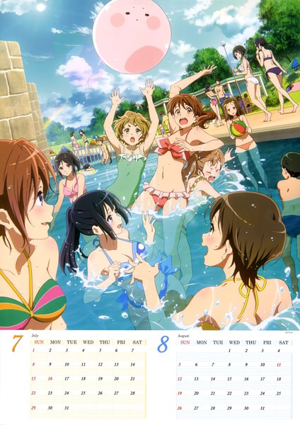 Anime picture 4967x7028 with hibike! euphonium kyoto animation kousaka reina oumae kumiko tanaka asuka nakagawa natsuki yoshikawa yuuko katou hazuki kawashima sapphire kasaki nozomi nakaseko kaori kabe tomoe long hair tall image highres short hair open mouth black hair brown hair multiple girls