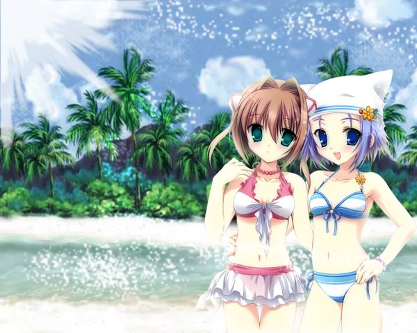 Anime picture 1280x1024 with swimsuit bikini tagme