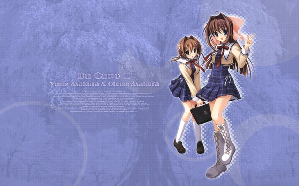 Anime picture 1920x1200 with da capo da capo ii asakura yume asakura otome highres wide image