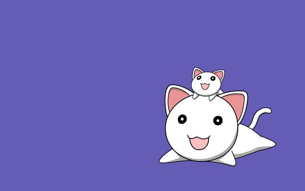 Anime-Bild 1920x1200 mit azumanga daioh j.c. staff nekokoneko highres wide image no people vector purple background cat
