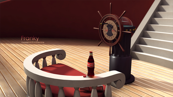 Anime picture 1280x720 with one piece toei animation coca-cola uoa7 wide image shadow wallpaper character names no people scenic 3d chair