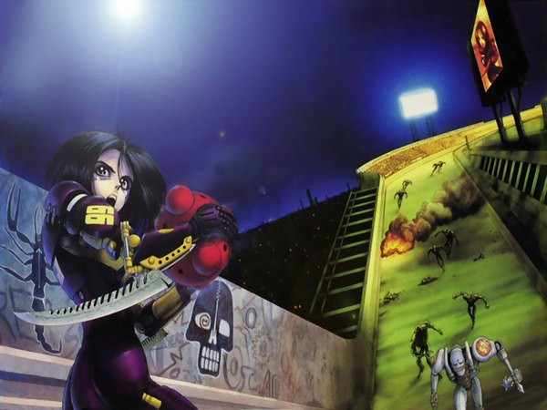 Anime picture 1024x768 with battle angel alita gally tagme
