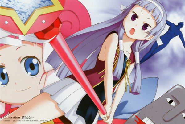 Anime picture 2088x1399 with kannagi nagi (kannagi) takenashi eri highres end card tagme