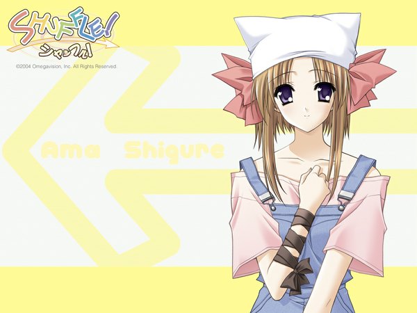 Anime picture 1024x768 with shuffle! shigure ama overalls tagme