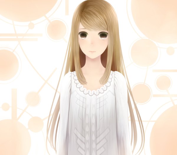 Anime picture 1500x1313 with bounin single long hair brown hair black eyes girl