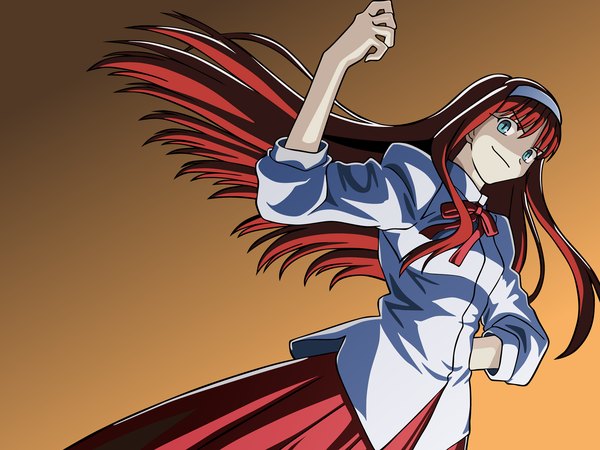 Anime picture 1600x1200 with shingetsutan tsukihime melty blood type-moon toono akiha vector