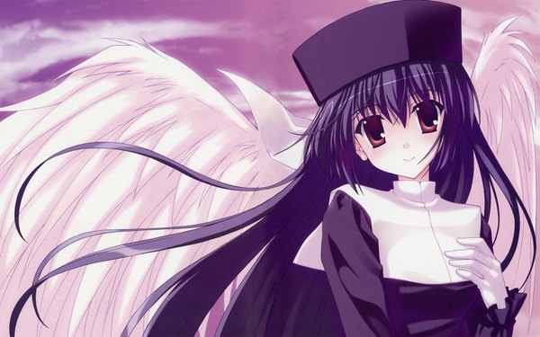 Anime picture 1920x1200 with ef ef a fairy tale of the two shaft (studio) amamiya yuuko nanao naru highres wide image scan wings