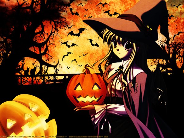 Anime picture 1280x960 with nanao naru halloween tagme