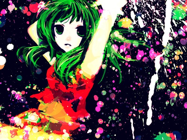 Anime picture 2000x1500 with vocaloid gumi meola highres girl