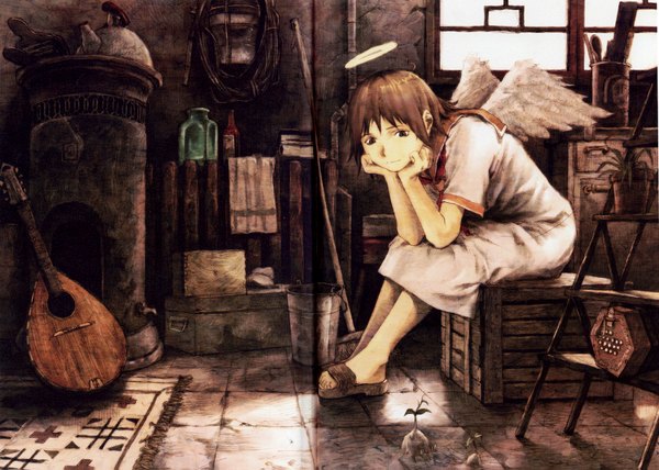 Anime picture 1600x1143 with haibane renmei rakka (haibane) girl tagme