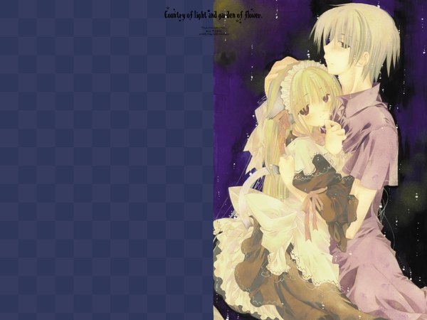 Anime picture 1600x1200 with moo couple girl dress tagme