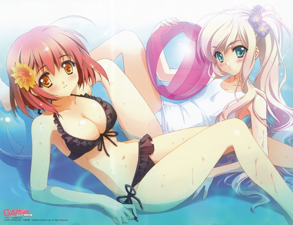 Anime picture 10475x8067 with testament sphere carnelian highres light erotic incredibly absurdres swimsuit bikini black bikini one-piece swimsuit school swimsuit white school swimsuit elena nayuta ootsuki suzuki