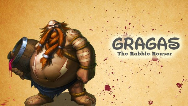 Anime picture 1920x1080 with league of legends gragas (league of legends) single looking at viewer highres short hair simple background wide image standing barefoot inscription tattoo torn clothes boy beard wine mustache