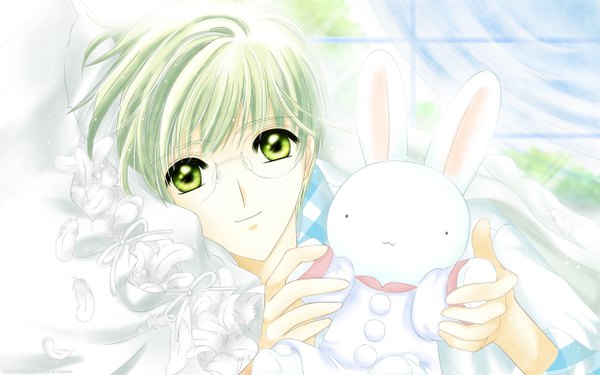 Anime picture 2560x1600 with card captor sakura clamp highres wide image close-up glasses