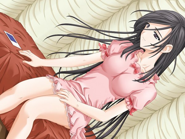 Anime picture 1024x768 with imouto kansatsu nikki 2 (game) black hair game cg black eyes girl