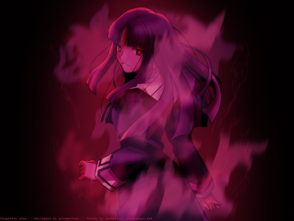 Anime picture 1600x1200 with kara no kyoukai type-moon asagami fujino signed multicolored