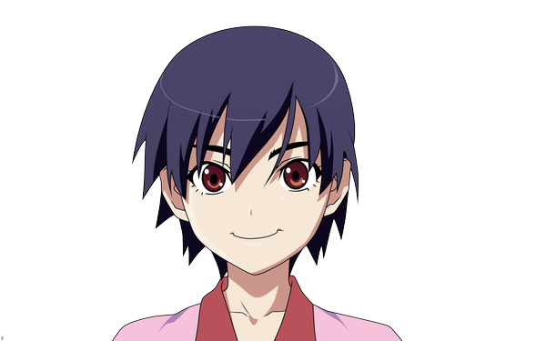 Anime picture 1920x1200 with bakemonogatari shaft (studio) monogatari (series) kanbaru suruga highres wide image close-up transparent background vector