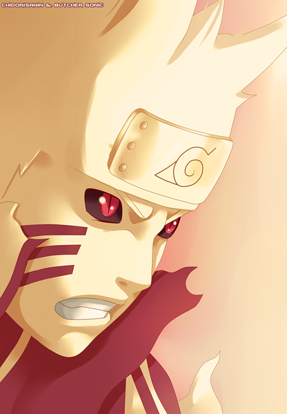 Anime picture 1388x2000 with naruto studio pierrot naruto (series) uzumaki naruto single tall image highres short hair open mouth blonde hair red eyes looking away inscription teeth grin angry jinchuriki boy