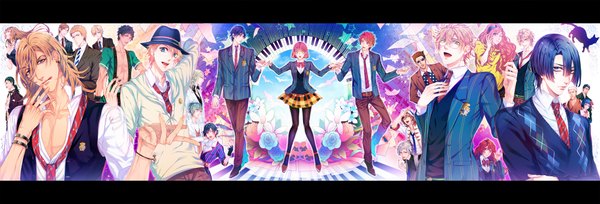 Anime picture 4000x1360 with uta no prince-sama a-1 pictures tagme (character) jinguji ren hijirikawa masato ichinose tokiya nanami haruka (uta no prince-sama) ittoki otoya kurusu shou shinomiya natsuki mikaze ai kurosaki ranmaru kotobuki reiji camus aijima cecil shinomiya satsuki tsukimiya ringo shibuya tomochika ichinose hayato hiyuga ryuuya