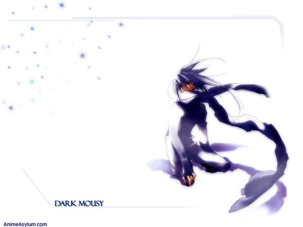 Anime picture 1024x768 with d.n.angel xebec dark mousy sugisaki yukiru arinami single long hair white background purple eyes full body character names sleeves past wrists third-party edit boy
