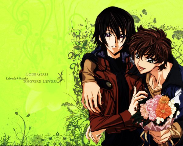 Anime picture 1280x1024 with code geass sunrise (studio) lelouch lamperouge kururugi suzaku tagme