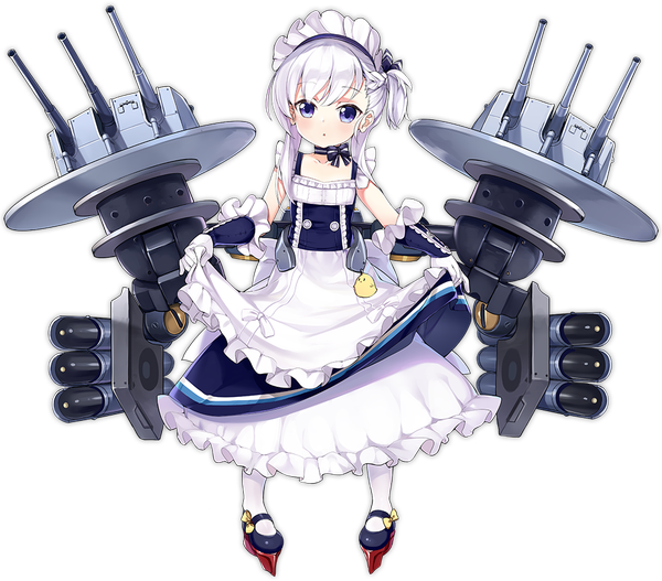 Anime picture 1024x900 with azur lane manjuu (azur lane) belfast (azur lane) little bel (azur lane) kisetsu single long hair looking at viewer blush fringe blue eyes standing holding payot silver hair full body braid (braids) :o maid one side up