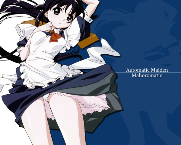 Anime picture 1280x1024 with mahoromatic andou mahoro light erotic bare legs maid pantyshot upskirt girl underwear panties