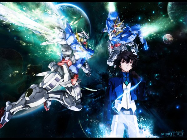 Anime picture 1600x1200 with mobile suit gundam mobile suit gundam 00 sunrise (studio) setsuna f seiei boy