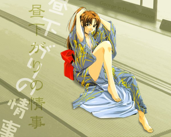 Anime picture 1280x1024 with horibe hiderou light erotic japanese clothes tagme