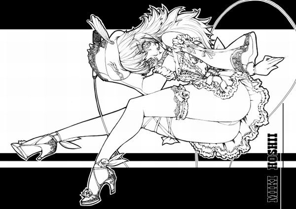 Аниме картинка 1280x904 с идолмастер idolmaster (classic) hoshii miki лёгкая эротика монохромное протегируй меня