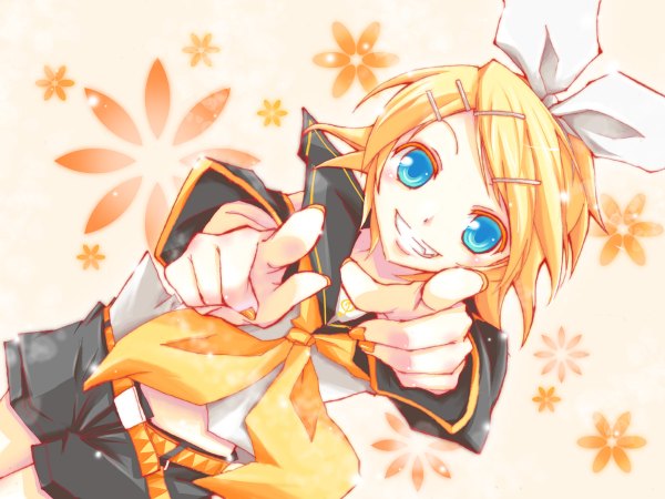 Anime picture 1200x900 with vocaloid kagamine rin haru aki girl