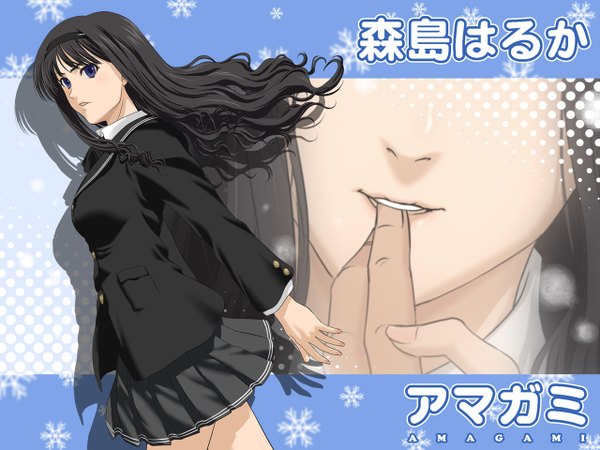 Anime picture 1280x960 with amagami morishima haruka iga tomoteru uniform school uniform blazer
