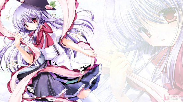 Anime picture 1920x1080 with touhou hinanawi tenshi highres wide image zoom layer girl