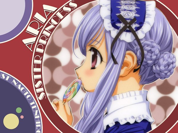 Anime picture 1024x768 with sister princess zexcs aria (sister princess) tenhiro naoto purple hair lollipop