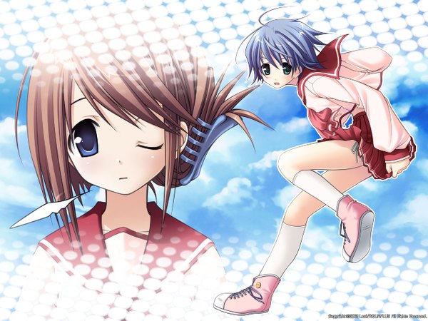 Anime picture 1280x960 with to heart 2 leaf (studio) komaki manaka tonami yuma tagme