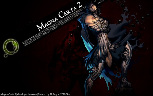 Anime picture 1920x1200 with magna carta havcom highres wide image torn clothes black background boy armor cloak
