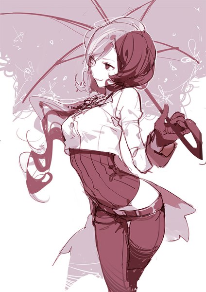 Аниме картинка 707x1000 с красный белый чёрный жёлтый rooster teeth neopolitan (rwby) ask (askzy) один (одна) длинные волосы высокое изображение короткие волосы простой фон улыбка белый фон смотрит в сторону разноцветные волосы двухцветные волосы гетерохромия монохромное выгнутая спина эскиз девушка перчатки