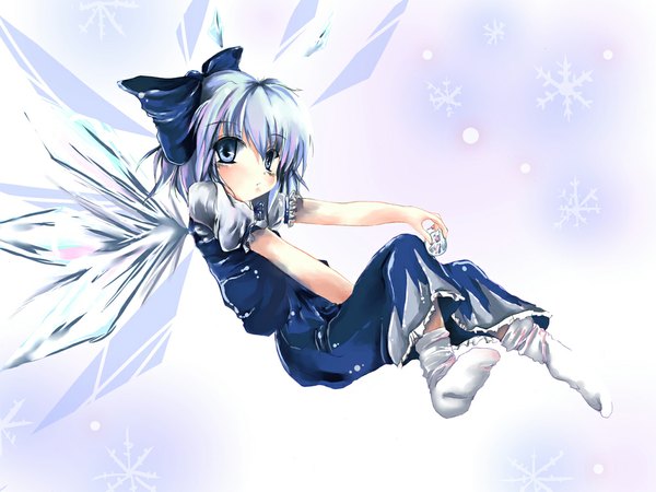 Anime picture 1024x768 with touhou cirno girl tagme