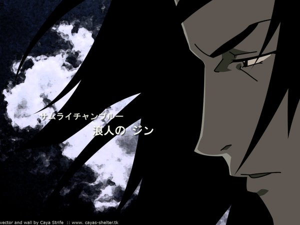 Anime picture 1280x960 with samurai champloo jinnosuke black hair close-up tagme