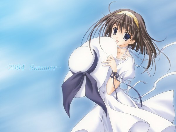 Anime picture 1280x960 with short hair blue eyes wallpaper 2004 girl