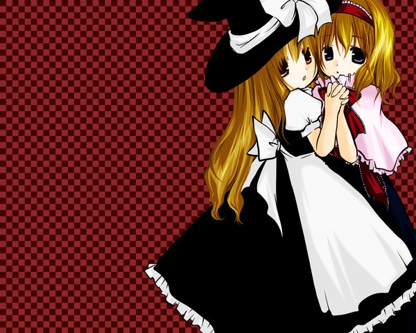 Anime picture 1280x1024 with touhou kirisame marisa alice margatroid girl tagme