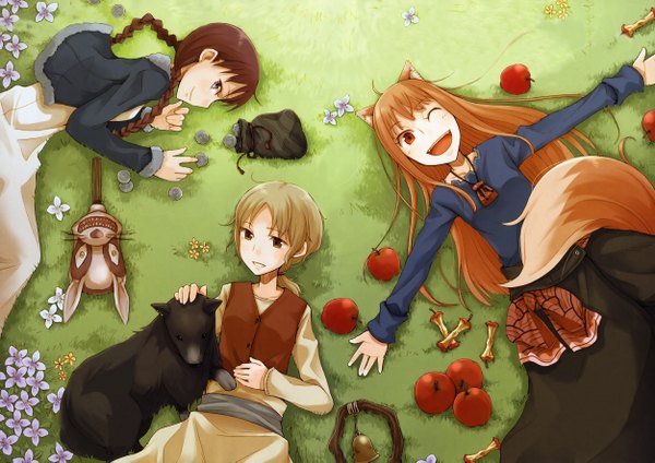 Anime picture 5008x3539 with spice and wolf horo nora arento chloe (spice and wolf) highres