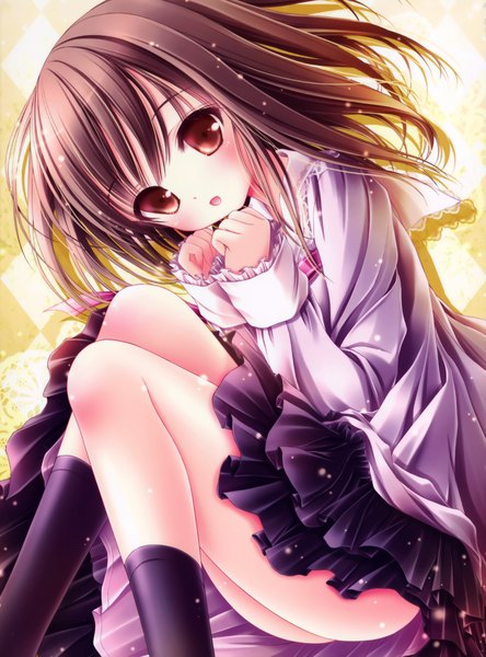 Anime picture 2076x2800 with tinker bell single tall image looking at viewer blush highres short hair open mouth black hair brown eyes loli girl dress socks black socks