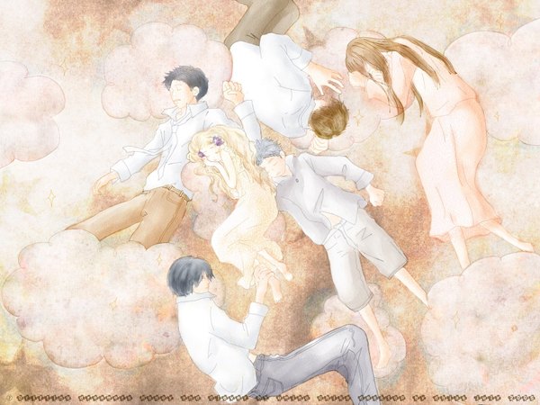 Anime picture 1600x1200 with honey and clover j.c. staff hanamoto hagumi yamada ayumi takemoto yuuta