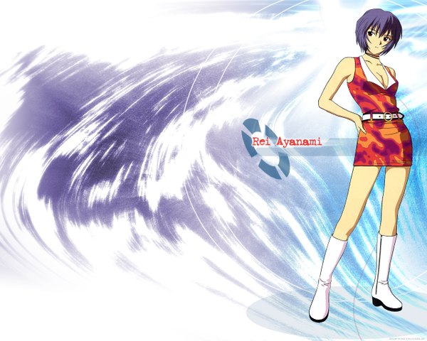 Anime picture 1280x1024 with neon genesis evangelion gainax ayanami rei full body tagme