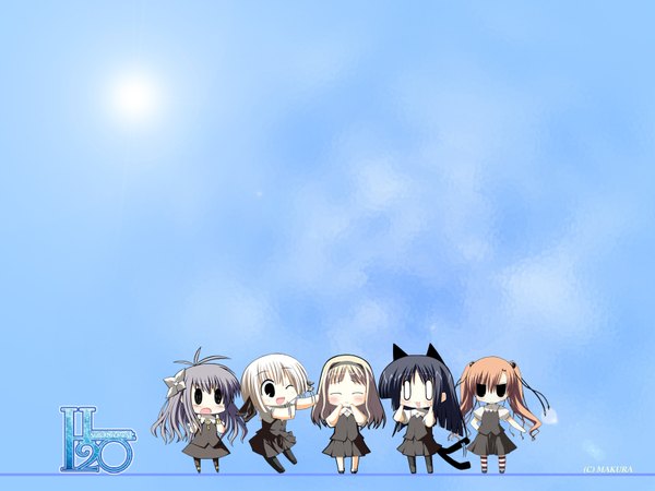 Anime picture 1600x1200 with h2o footprints in the sand zexcs blue background chibi o o tagme