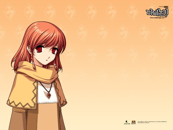 Anime picture 1600x1200 with mabinogi orange background tagme