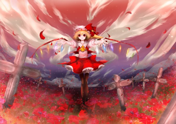 Anime picture 1280x909 with touhou flandre scarlet oudanhodou girl wings