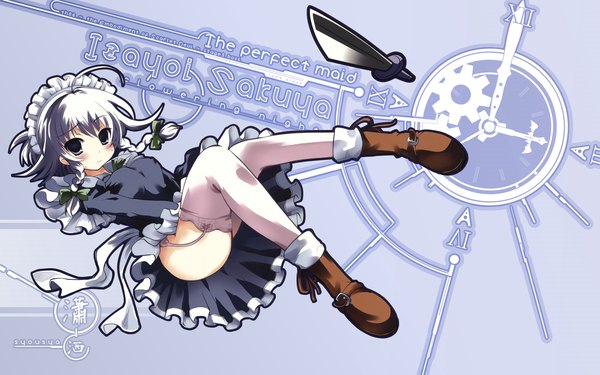 Anime picture 1920x1200 with touhou izayoi sakuya highres wide image girl